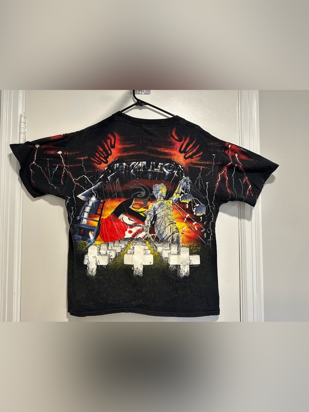 VTG ‘91 Metallica Sz:XL Brockum AOP First Five Albums Single Stitch Band Tee. - Picture 2 of 16
